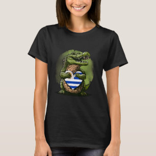 Uruguay Flag Crocodile Heart Uruguayan Pride Urugu T-Shirt