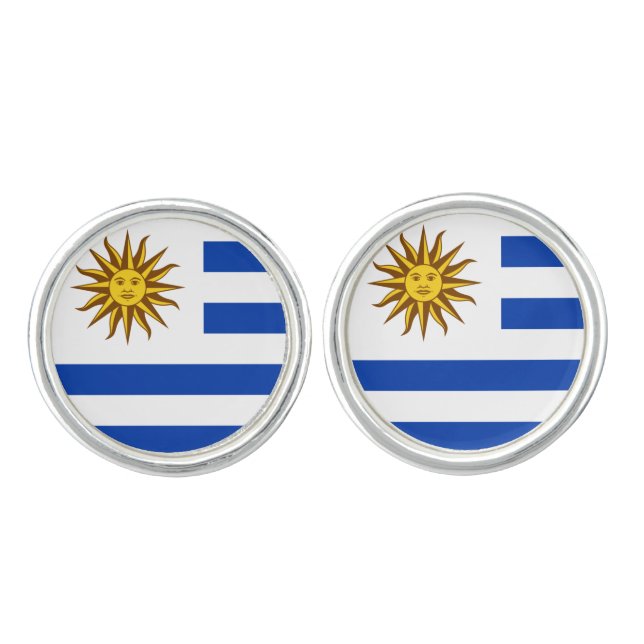 Uruguay Flag Cufflinks (Front)
