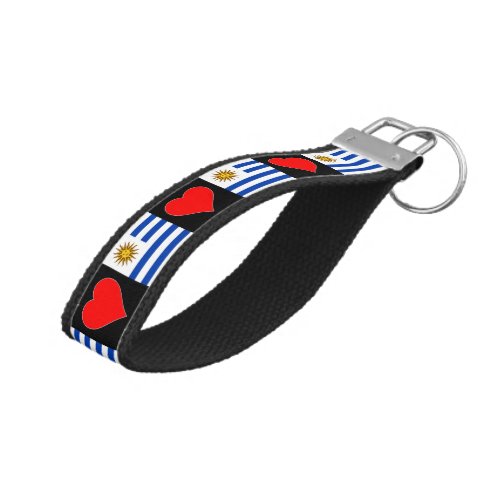 Uruguay Flag Fun Patriotic Uruguayan Pride Travel Wrist Keychain