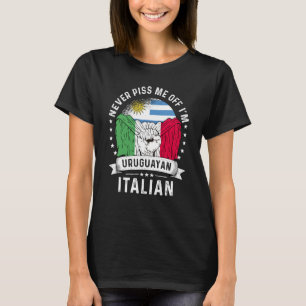 Uruguay Flag Italy Grown Humor Citizen Pride T-Shirt