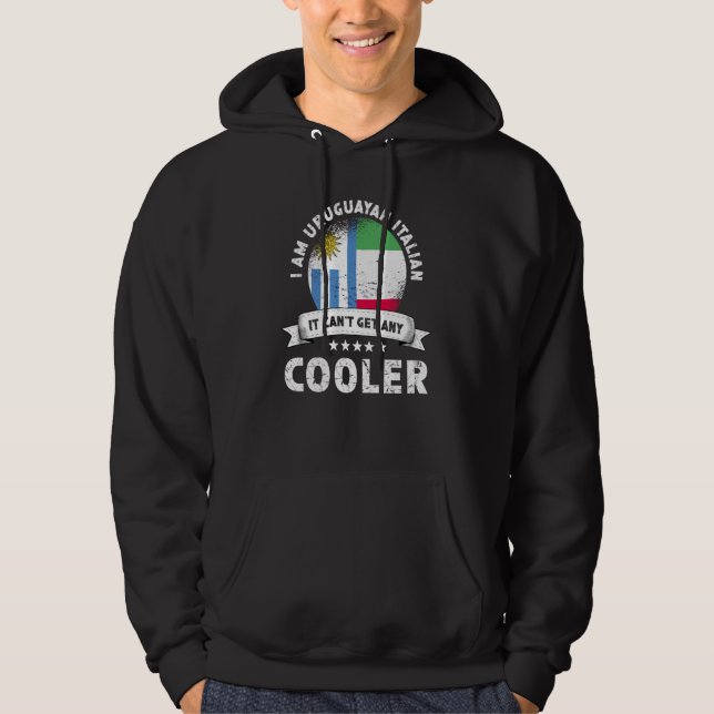 Uruguay Flag Italy Grown Patriot Country Citizen P Hoodie (Front)