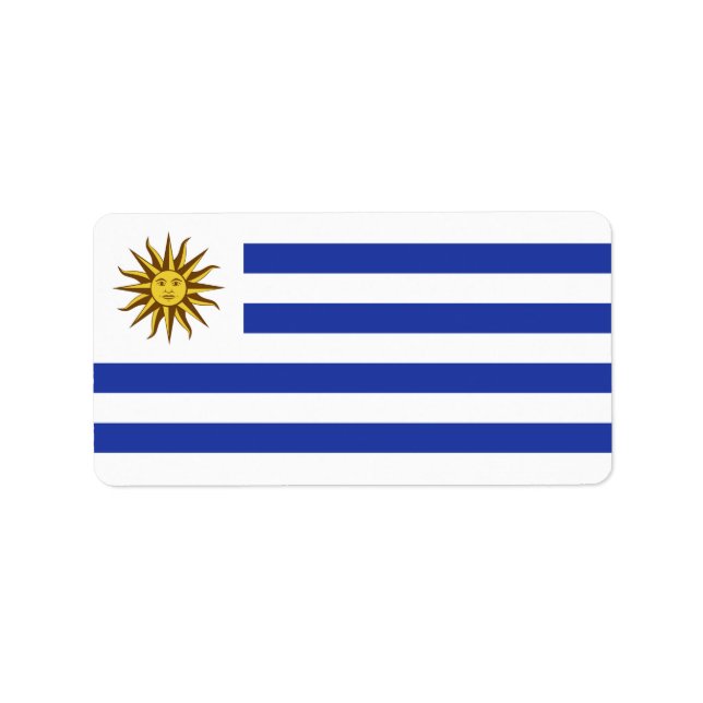 Uruguay flag label (Front)