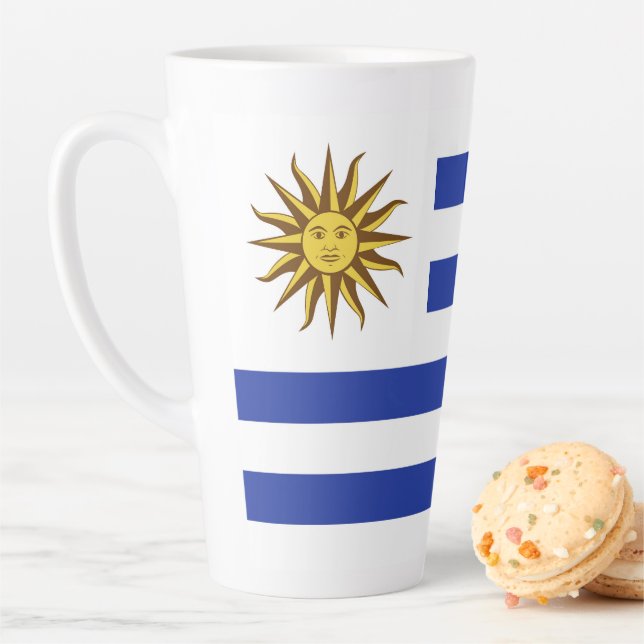 Uruguay flag latte mug (In Situ)