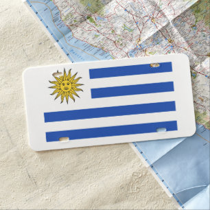Uruguay flag license plate