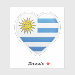 Uruguay Flag Love Icon Sticker