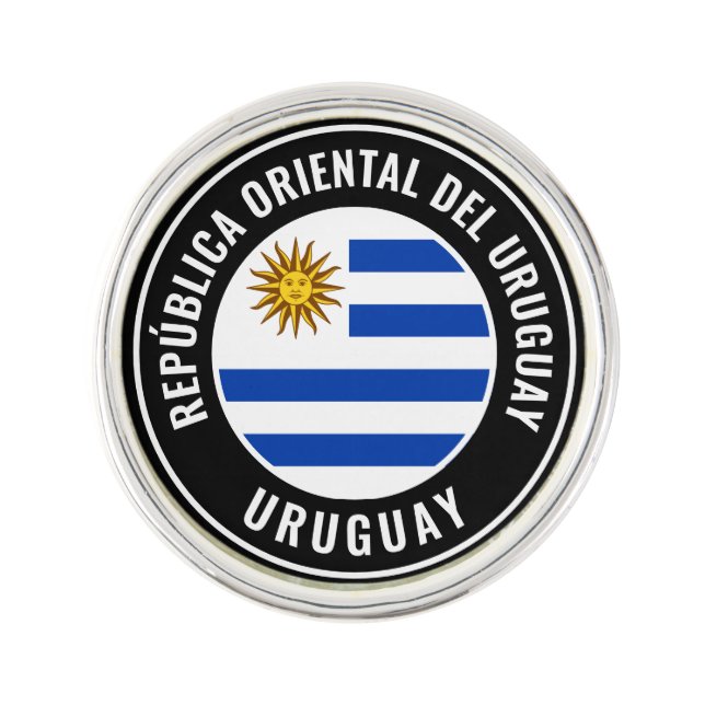 Uruguay Flag Patriotic Lapel Pin (Front)