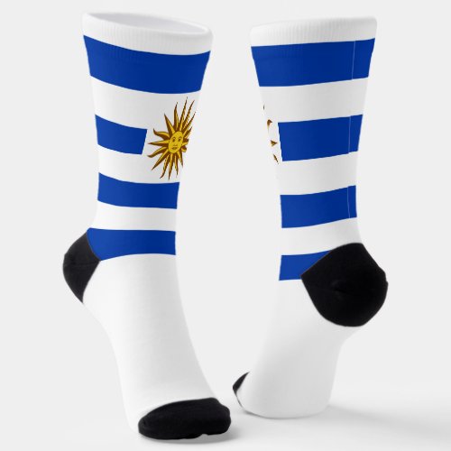 Uruguay Flag Patriotic Uruguayan National Pride Socks
