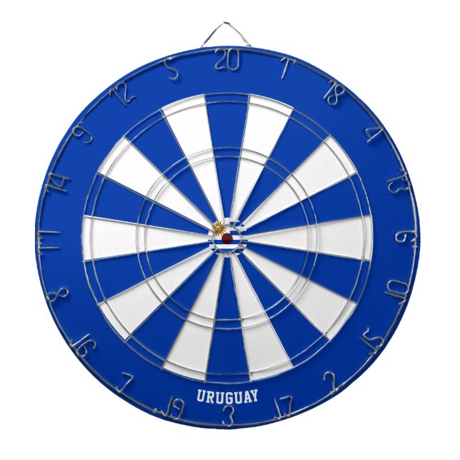 Uruguay Flag Patriot's Bullseye Dart Board (Front)