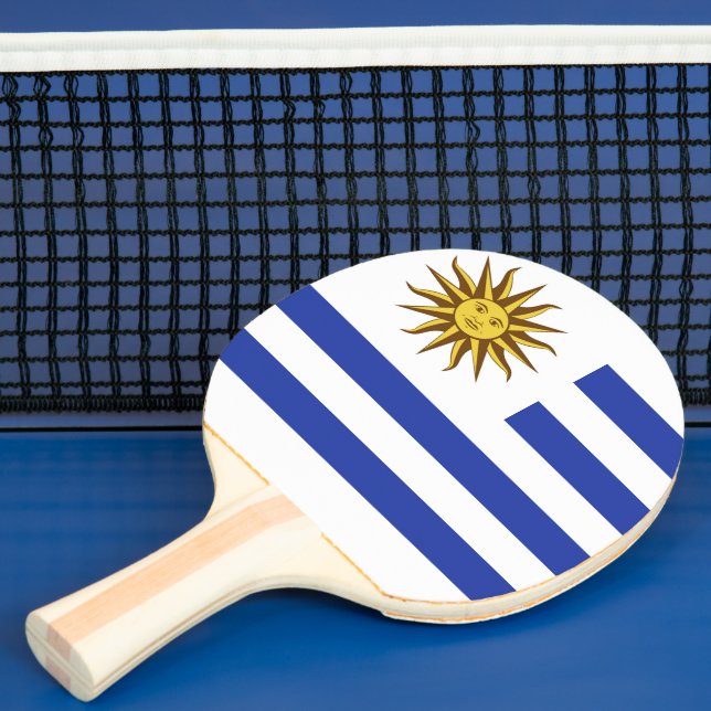 Uruguay flag ping pong paddle (Insitu)