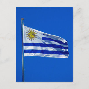 uruguay flag postcard