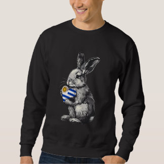 Uruguay Flag Rabbit Heart Uruguayan Pride Uruguaya Sweatshirt