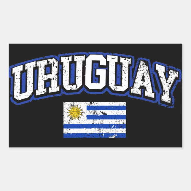 Uruguay Flag Rectangular Sticker (Front)