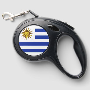 Uruguay flag retractable pet leash 
