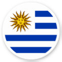 Uruguay Flag Round Sticker