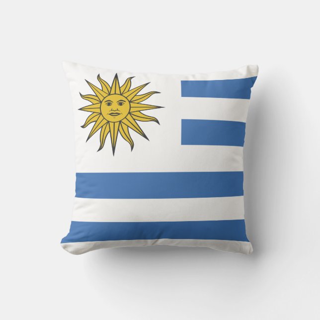Uruguay Flag Throw Pillow (Front)