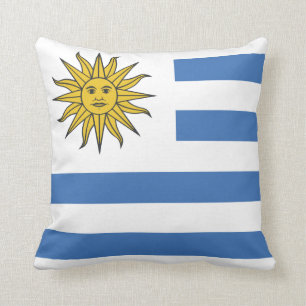 Uruguay Flag Throw Pillow