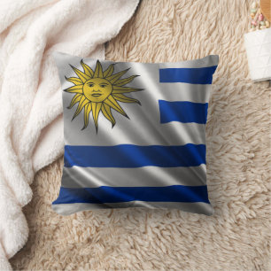 Uruguay Flag Throw Pillow