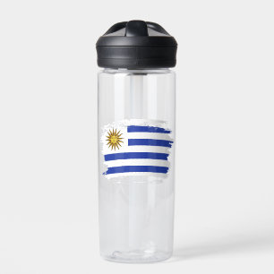Uruguay flag water bottle