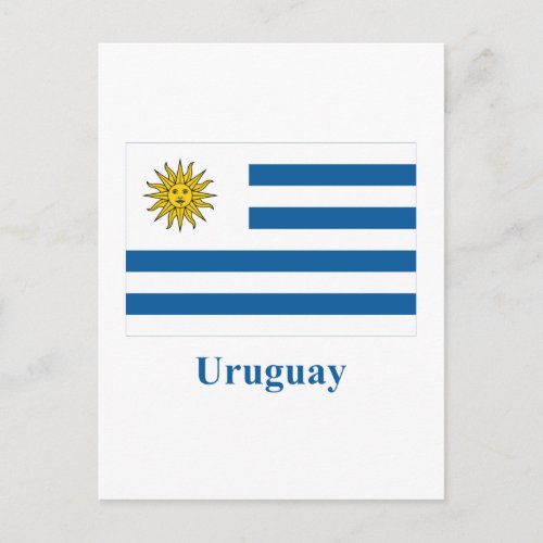 Uruguay Flag with Name Postcard