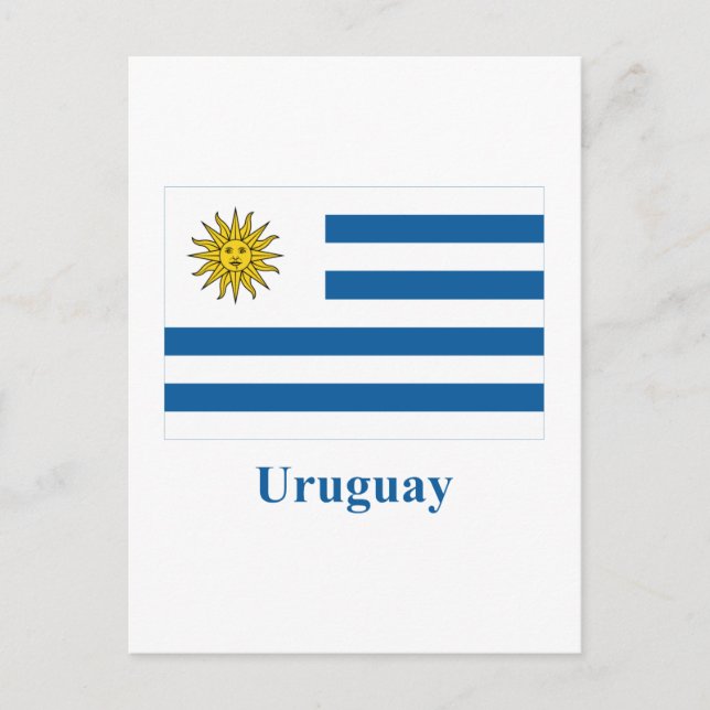 Uruguay Flag with Name Postcard (Front)