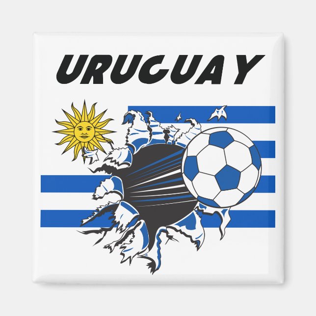 Uruguay Futbol magnet (Front)