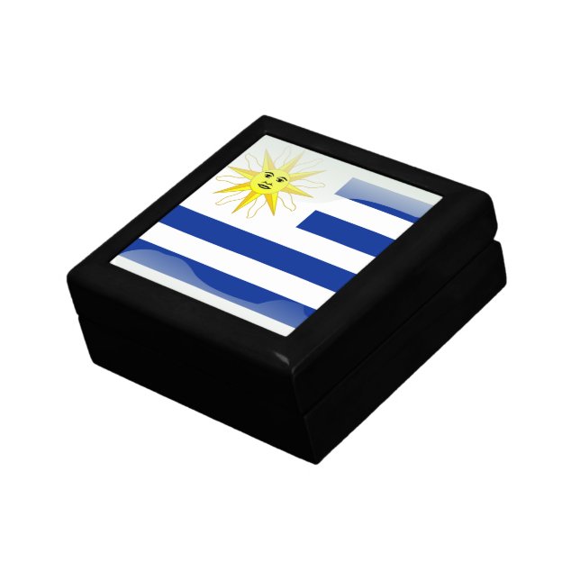 Uruguay glossy flag keepsake box (Side)