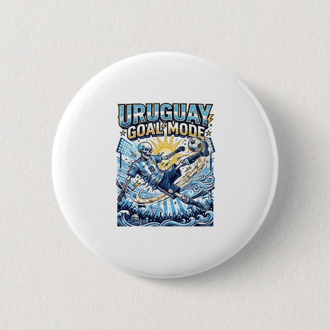 Uruguay Goal Mode Skeleton Striker Nations Dynamic Button (Front)