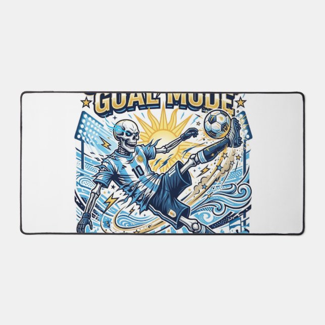 Uruguay Goal Mode Skeleton Striker Nations Dynamic Desk Mat (Front)