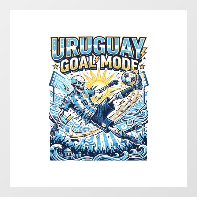 Uruguay Goal Mode Skeleton Striker Nations Dynamic Floor Decals (Front)