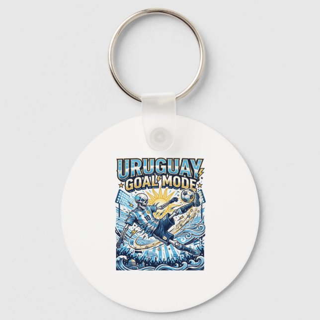Uruguay Goal Mode Skeleton Striker Nations Dynamic Keychain (Front)