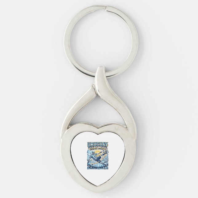 Uruguay Goal Mode Skeleton Striker Nations Dynamic Keychain (Front)