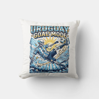 Uruguay Goal Mode Skeleton Striker Nations Dynamic Throw Pillow
