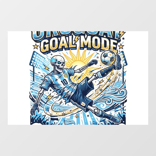 Uruguay Goal Mode Skeleton Striker Nations Dynamic Window Cling