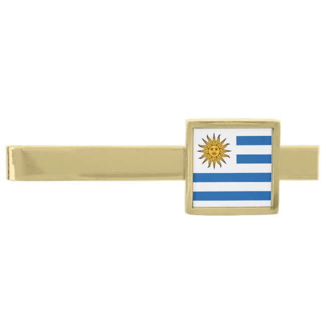Uruguay Gold Finish Tie Bar (Front)
