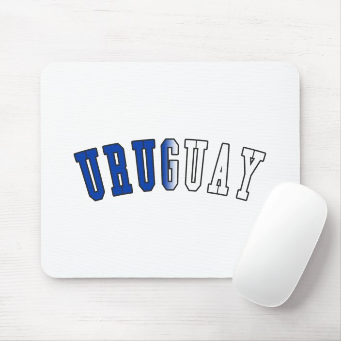 Uruguay in National Flag Colors Mousepad