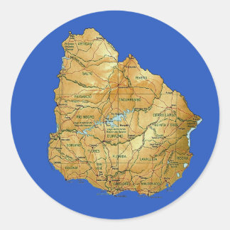 Uruguay Map Sticker