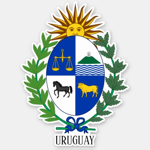 Uruguay National Coat Of Arms Patriotic Sticker