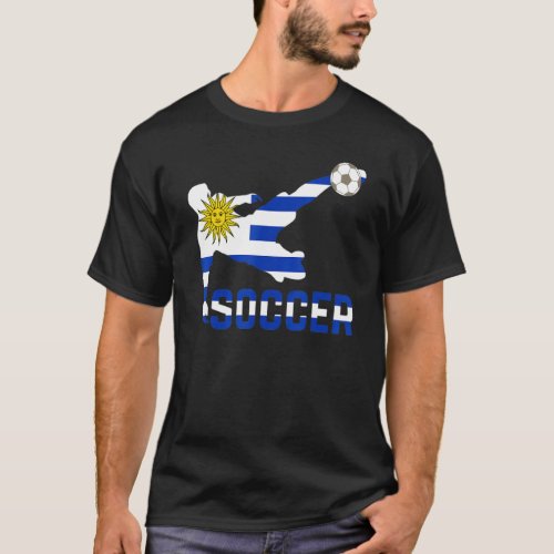 Uruguay National Soccer  Soccer Uruguay Flag Footb T_Shirt