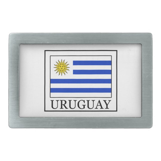 Uruguay Rectangular Belt Buckle (Front)