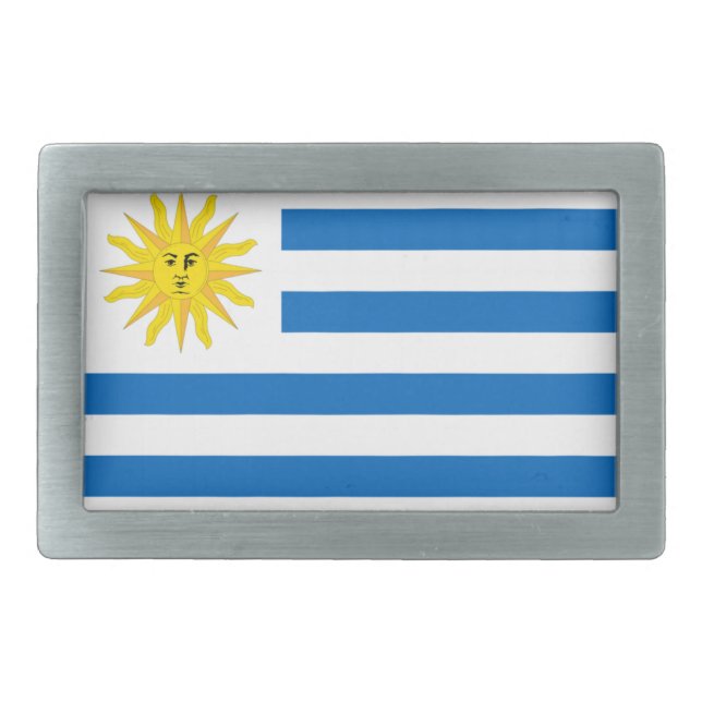 Uruguay Rectangular Belt Buckle (Front)