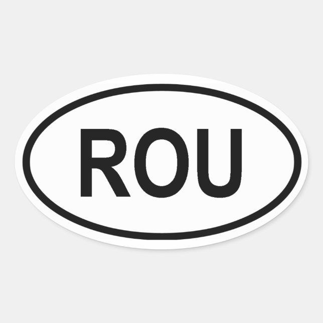 Uruguay "ROU" Oval Sticker (Front)