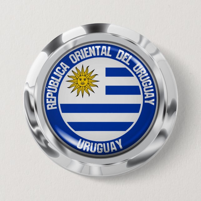 Uruguay Round Emblem Button (Front)