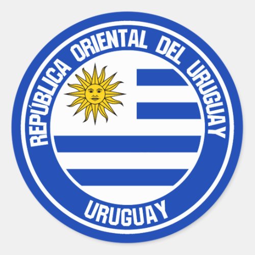 Uruguay Round Emblem Classic Round Sticker