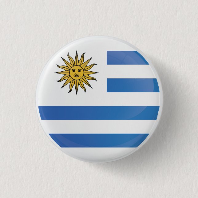 Uruguay Round Icon Flag Button (Front)