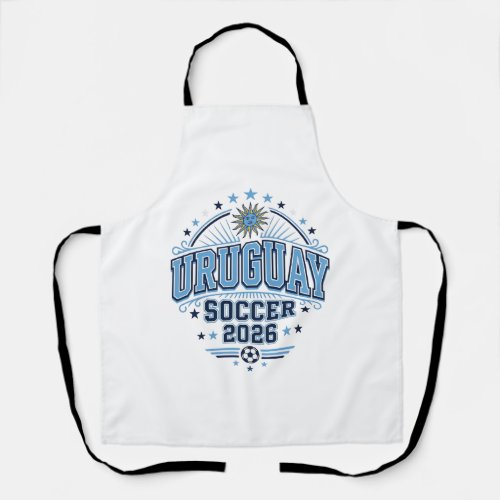 Uruguay Soccer 2026 Soccer Bold Country Typography Apron