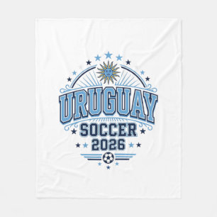 Uruguay Soccer 2026 Soccer Bold Country Typography Fleece Blanket