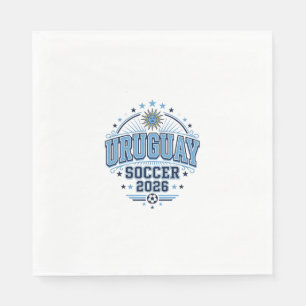 Uruguay Soccer 2026 Soccer Bold Country Typography Napkins