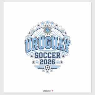 Uruguay Soccer 2026 Soccer Bold Country Typography Sticker