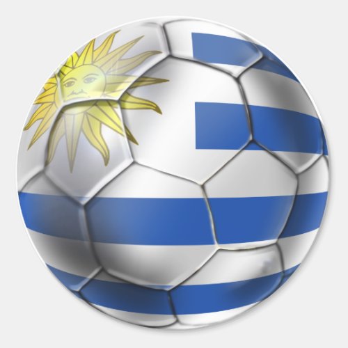 Uruguay soccer ball futbol flag Charruas gifts Classic Round Sticker