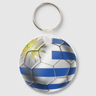 Uruguay soccer ball futbol flag Charruas gifts Keychain